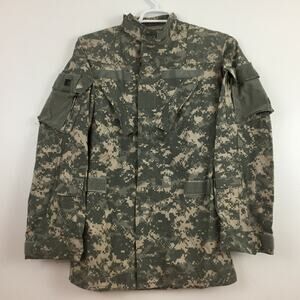 Y2K ACU Military Army Shirt Size S Long Aircrew Combat Jacket Adjustable Waist